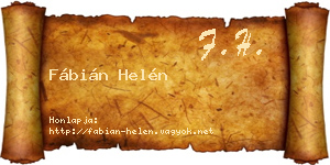 Fábián Helén névjegykártya