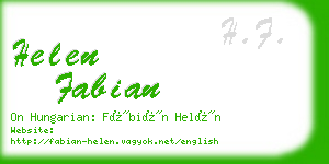 helen fabian business card